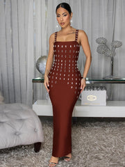 Rhinestone Strap Bodycon Mini Dress