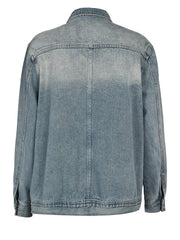 Asymmetric Cropped Denim Jacket