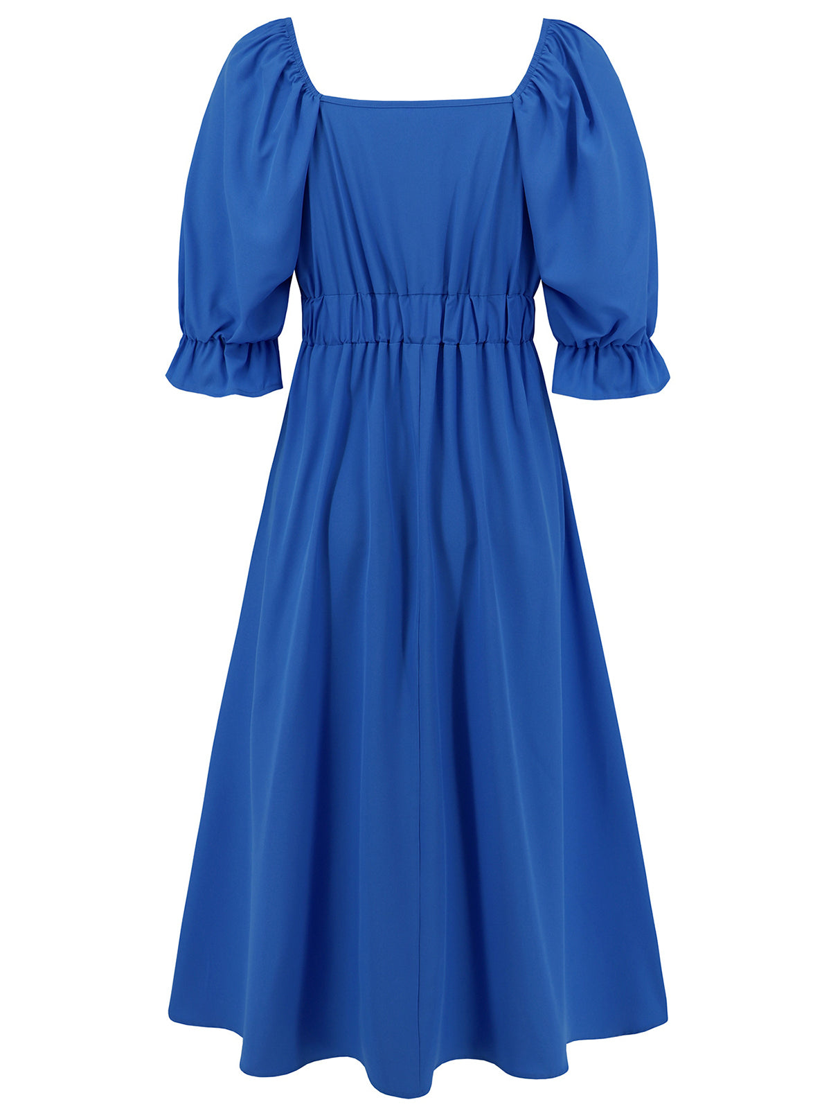 Fashion Lantern Sleeve Slim Midi Dress