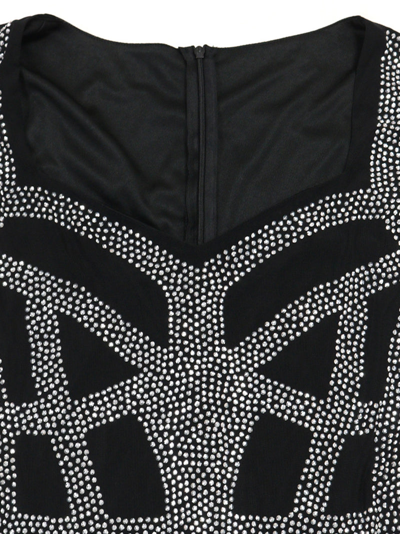 Fashion Rhinestone Slim Nightclub Gown