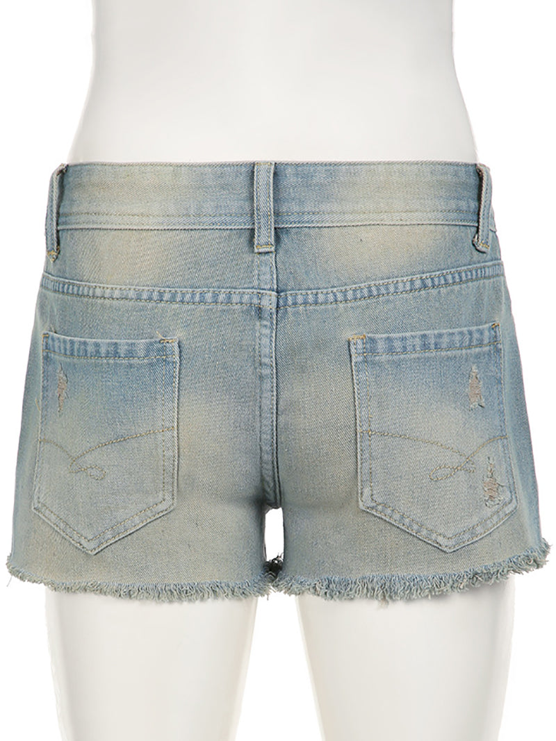 Fashion Low Waist Denim Short