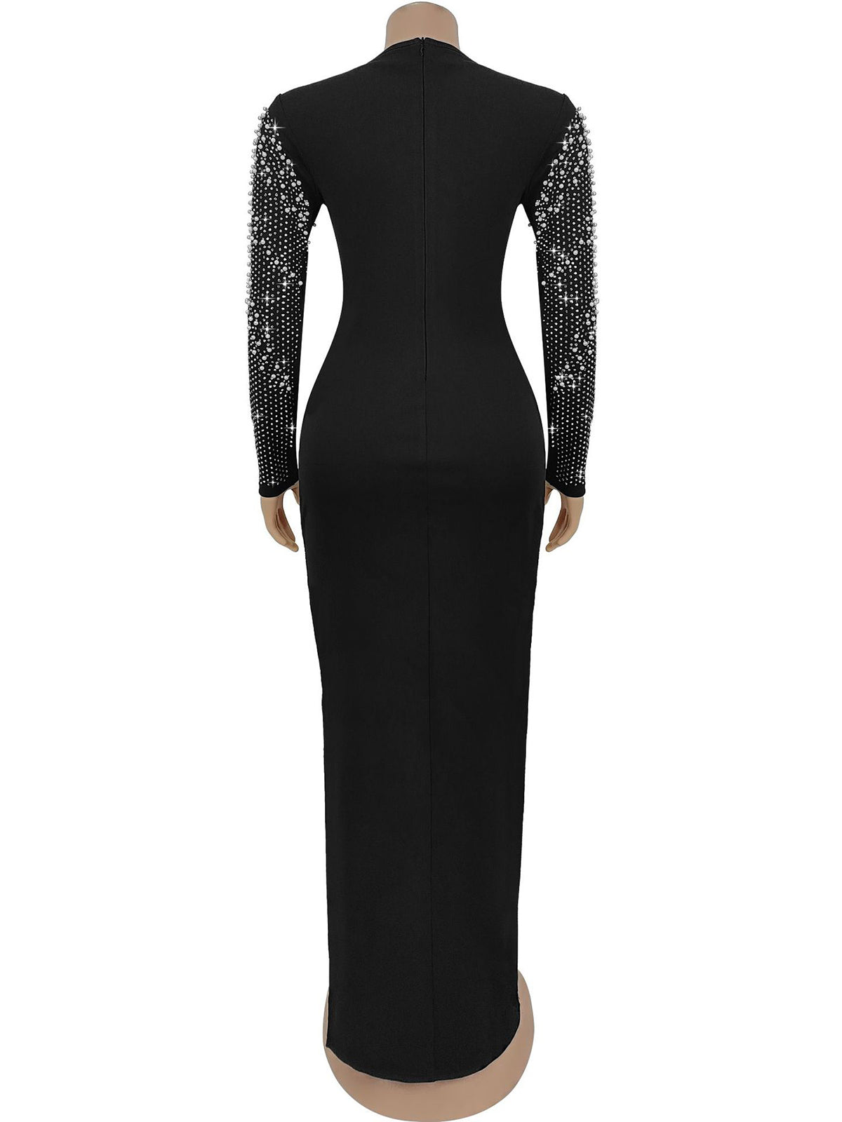 Elegant O Neck Rhinestone Bodycon Party Club Dress