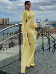 Draped Ruched Bodycon Dress