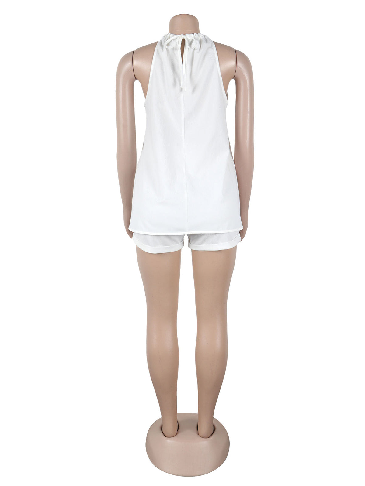 Casual Cut Out Sleeveless Cardigan Shorts Sets
