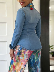 Casual Button Long Sleeve Denim Shirt