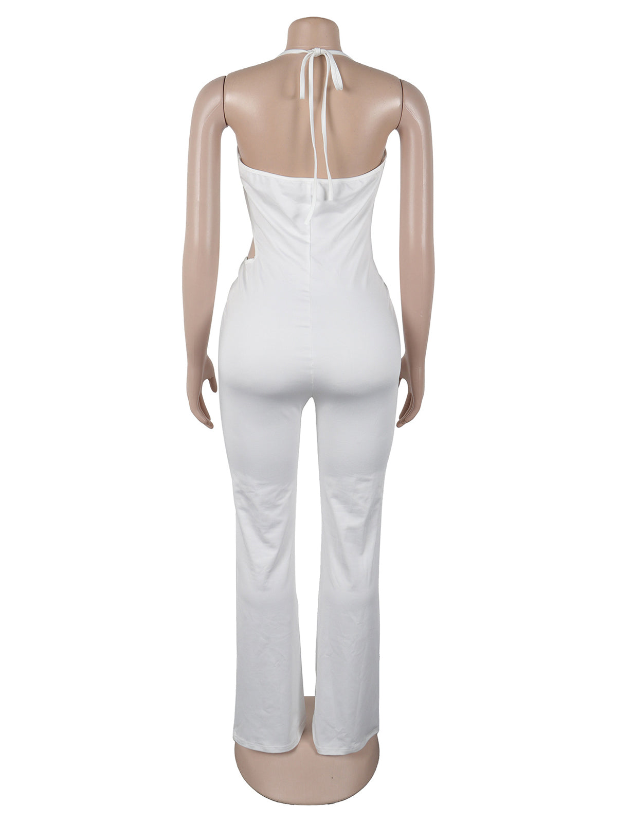 Elegant Bandage elastic Hollow Out Halter Jumpsuit
