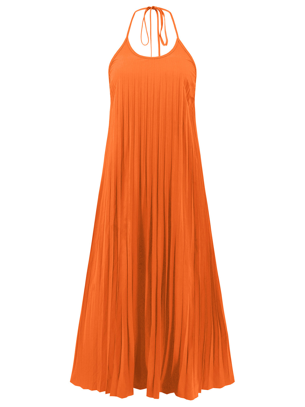 Sexy Halter Loose Pleated Beach Dress