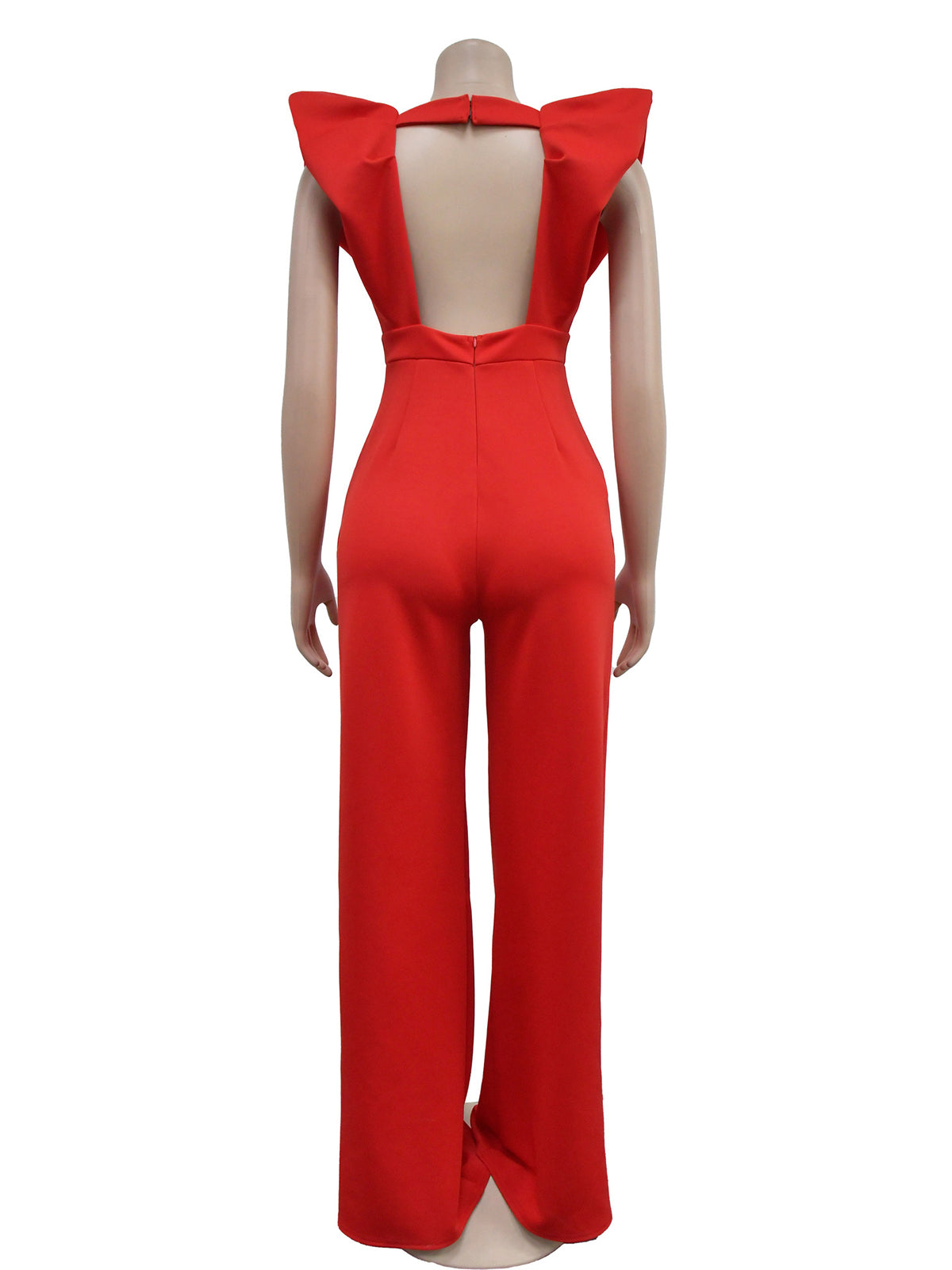 Sexy Deep V Backless Slit Jumpsuit