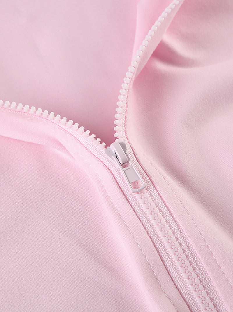 Casual Fit Zip Hoodie Cropped Jacket