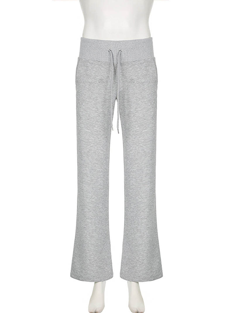 Casual Drawstring Straight Sweatpants