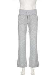 Casual Drawstring Straight Sweatpants