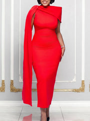 One Shoulder Bandage Evening Dress