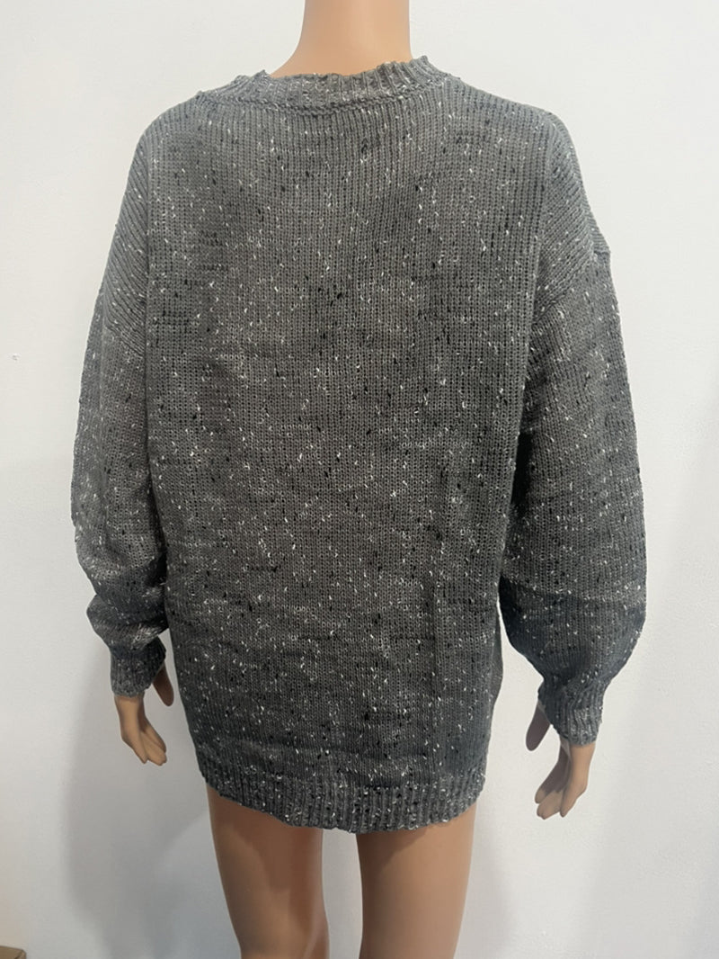 Casual Round Collar Knit Pullover Sweater