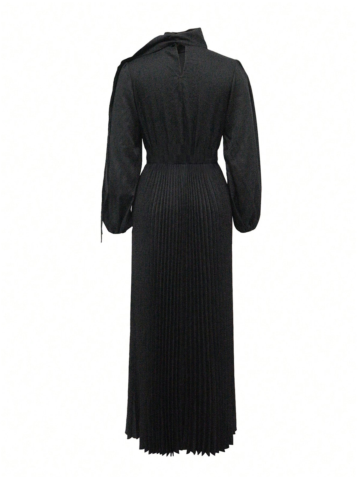 Casual Solid Pleated Maxi Dress