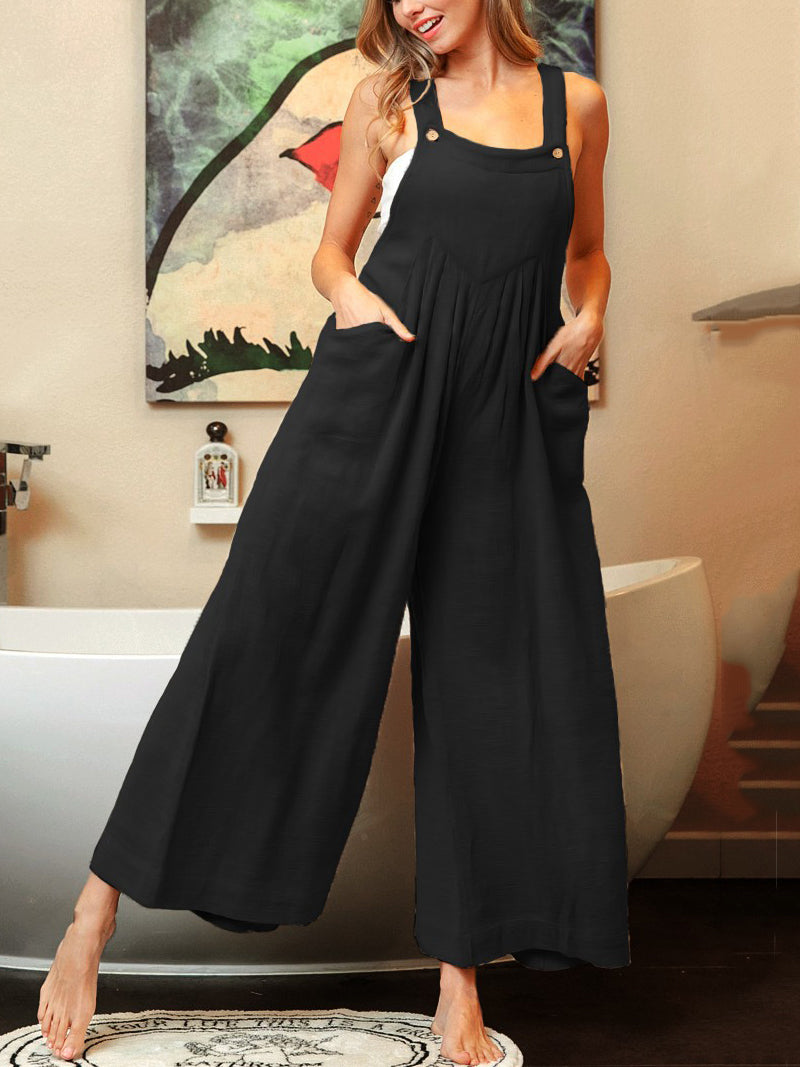 Casual & Cute Wide Leg Suspenders