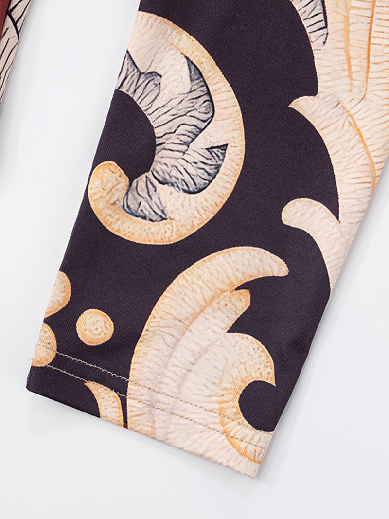 Sexy Print Patchwork Off Shoulder Skinny Jumpsuit