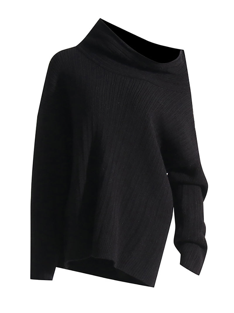 Fashion Off Shoulder Knitted Pullover Loose Sweaters