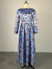 Fashion Print Long Sleeve Party Dress