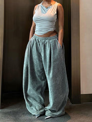 Simple Daily Baggy Long Pants