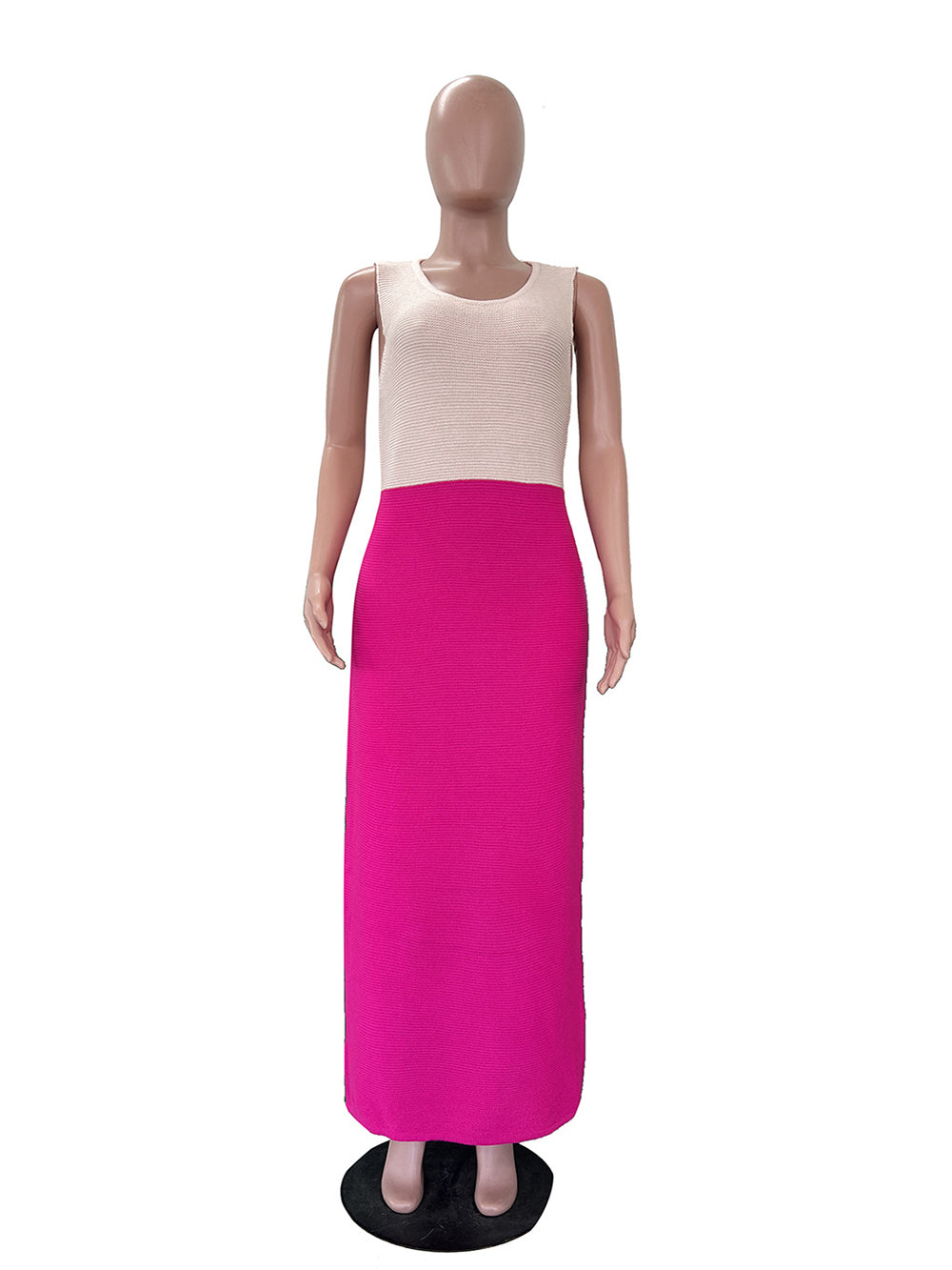 Casual Sleeveless Knitting Maxi Dress