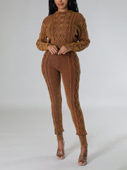 Retro Wash Cotton Sweater Knitted sets