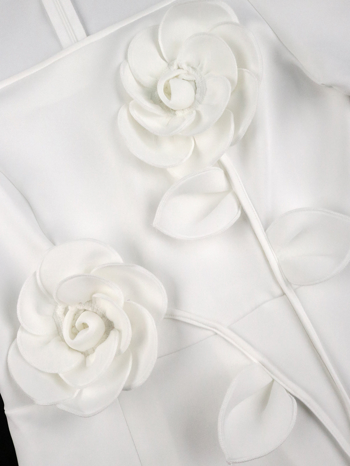 Elegant Square Collar Floral Appliques Bodycon Dress