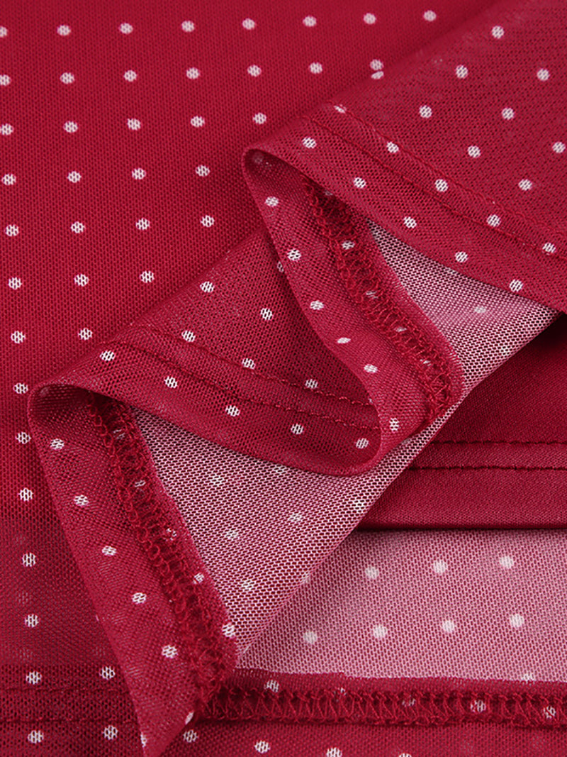Sexy Polka Dot Print Strap Mini Dress