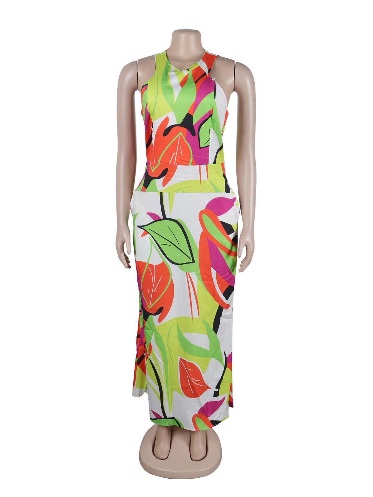 Sexy Print Sleeveless Slim Dress