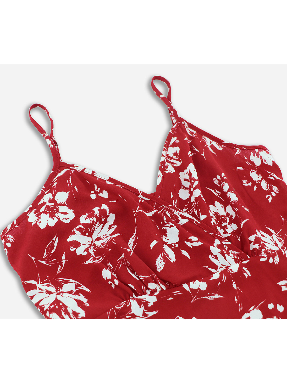 Sexy Spaghetti Strap Irregularity Flower Print Dress