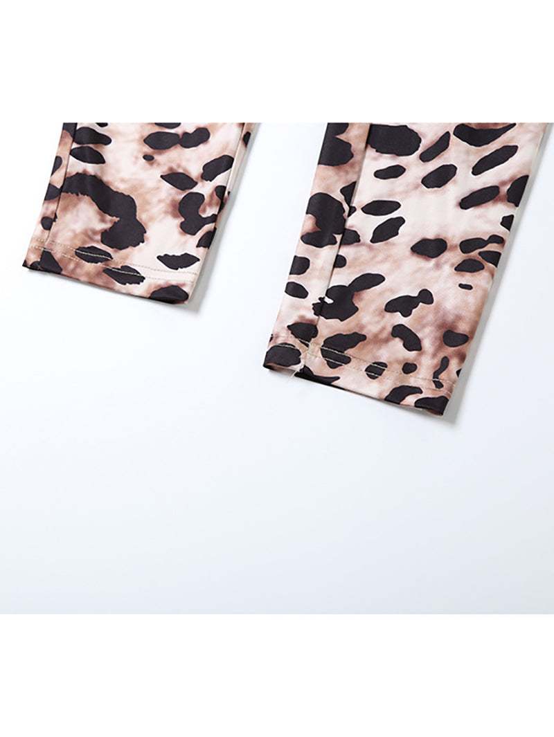 Sexy Leopard Print Sleeveless Thigh Jumpsuit