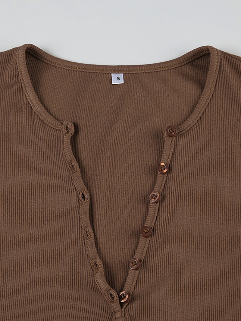 Fashion V-neck Knit Slim Package Hip Midi Dress