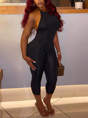 Sexy Halter Neck Backless Slim Fit Jumpsuit