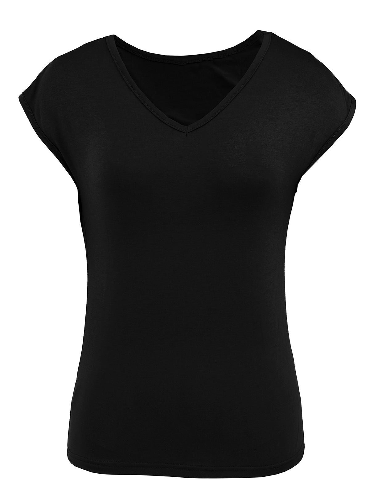 Casual V Neck Short Sleeve Comfy T-Shirt
