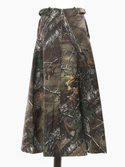 Casual Print Camo Long Skirt