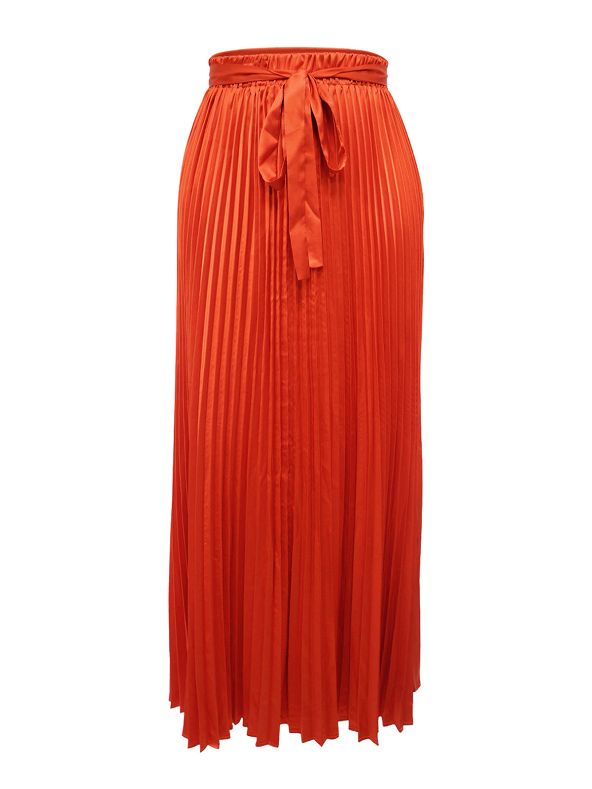 Casual Loose High Waist Pleated Maxi Skirt