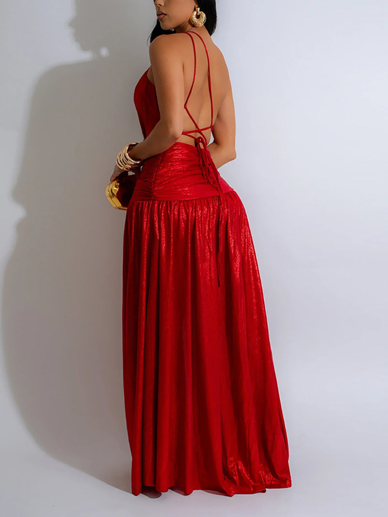 Sexy Hollow Out Elegance Club Maxi Dress