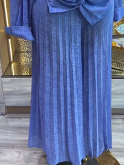Pleated Shirt and Wide Leg Pants Set