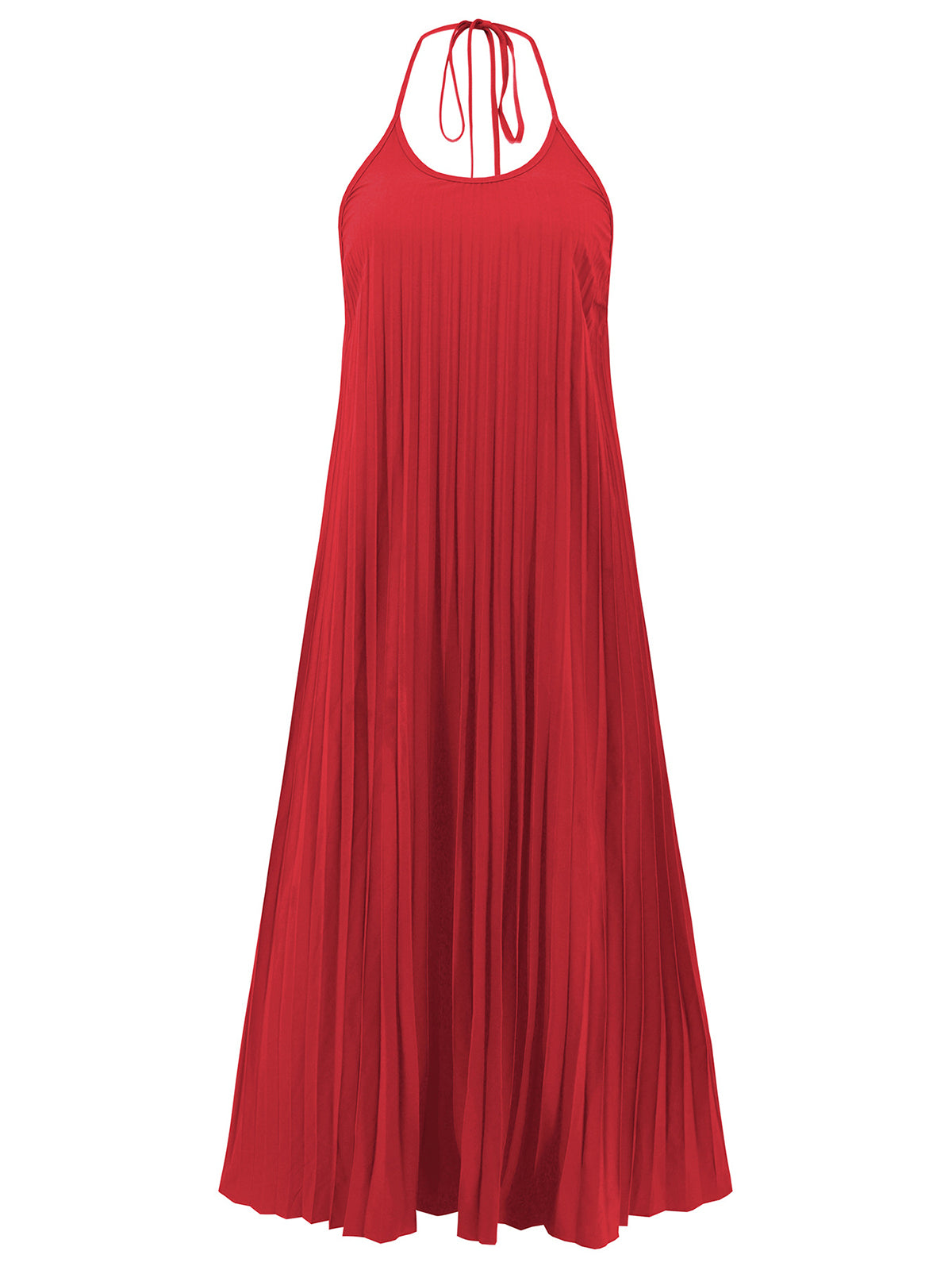 Sexy Halter Loose Pleated Beach Dress