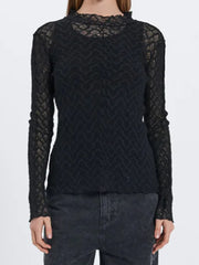 Fashion See Through  Lace Slim T Shirt