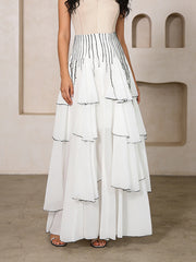 Fashion Tiered Ruffled Maxi Skirt