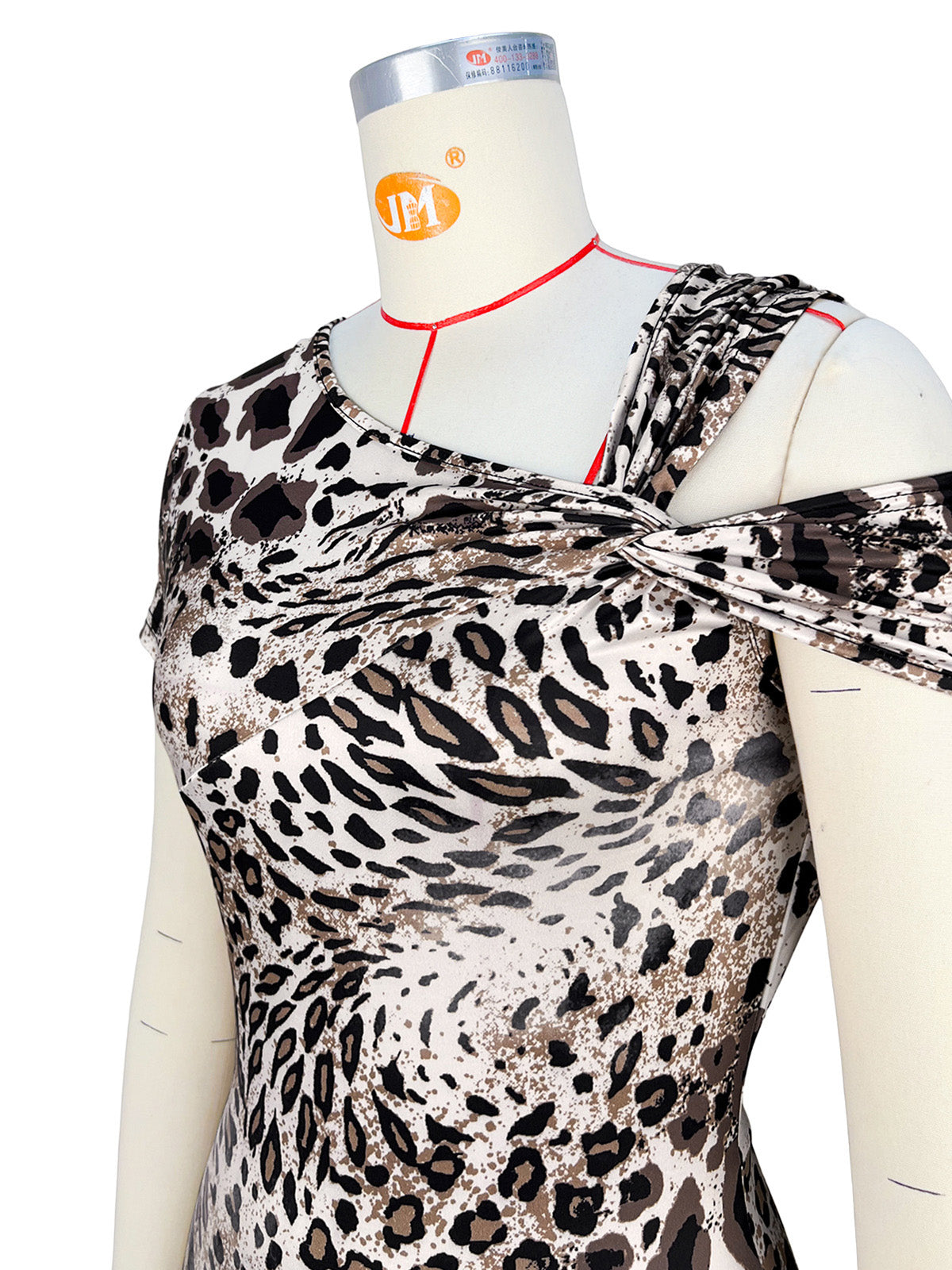 Sexy Leopard Print Tight Capri Jumpsuit
