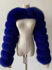 Faux Fur Long Sleeve Open Front Bolero