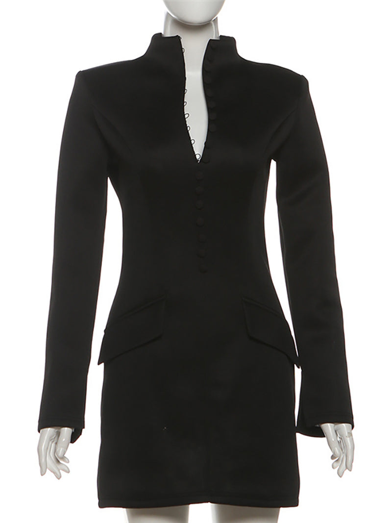 Elegant Cinched Waist Package Hip Dress