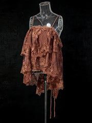 Sexy Lace-Trimmed Backless Top