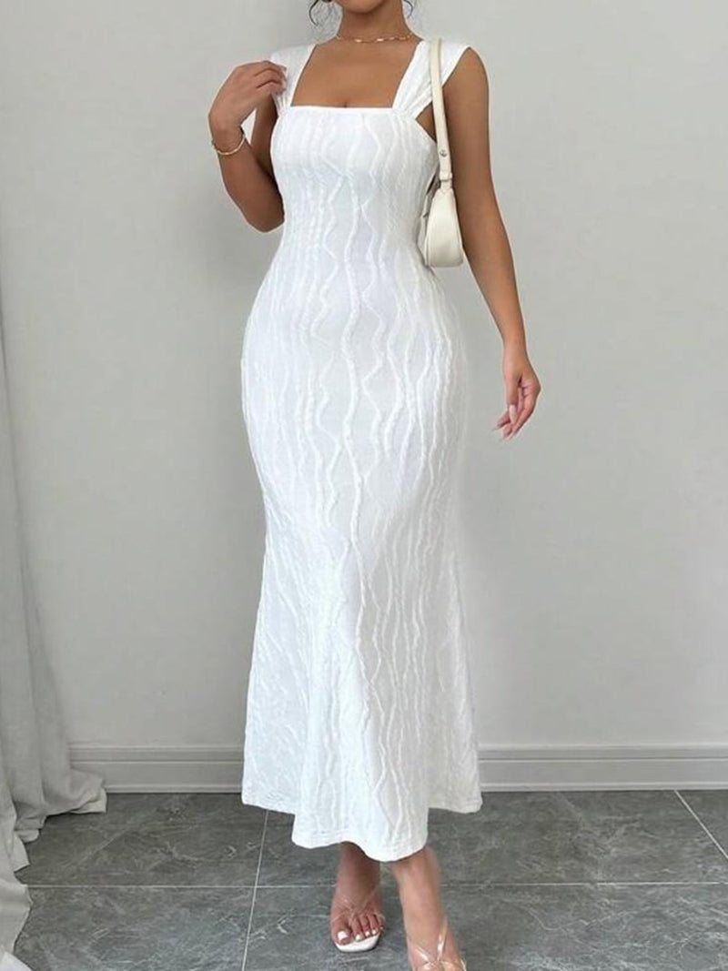 Spaghetti Strap Backless Bodycon Fishtail Dress