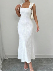 Spaghetti Strap Backless Bodycon Fishtail Dress
