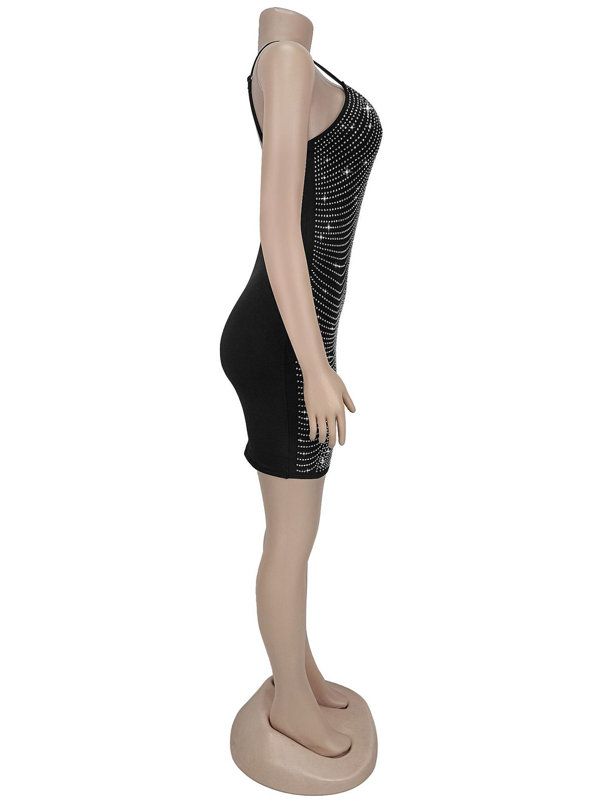 Sexy Rhinestone Club Bodycon Mini Dress