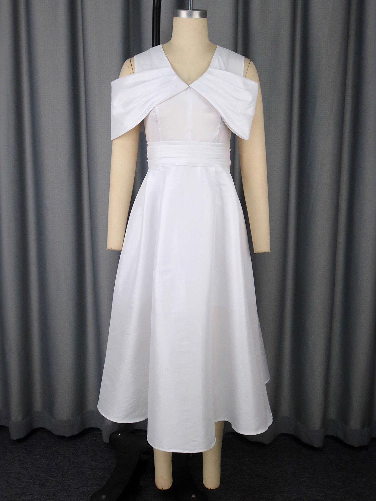 Elegant V Neck Off Shoulder Slim Party Dress