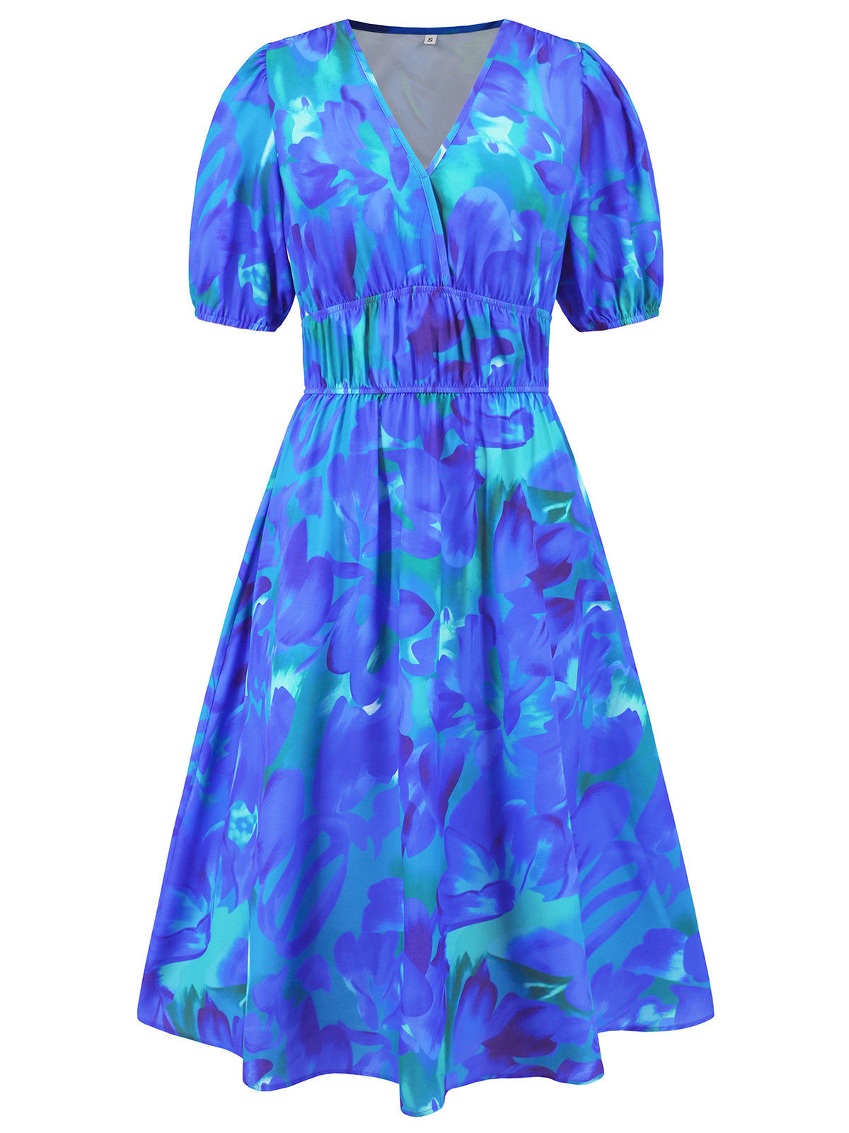 Casual V-neck Bohemia Print A-Line Dress