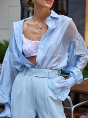 Fashion Casual Loose Button Down Shirt